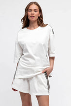 Load image into Gallery viewer, Stripe Tee White By Ebby And I
