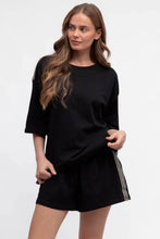 Load image into Gallery viewer, Stripe Tee Black By Ebby And I
