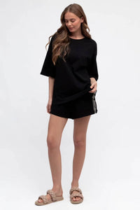 Stripe Tee Black By Ebby And I