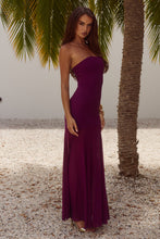 Load image into Gallery viewer, Remi Strapless Maxi Dress Plum | Runway The Label
