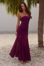 Load image into Gallery viewer, Remi Strapless Maxi Dress Plum | Runway The Label
