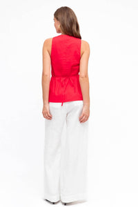 Darcee Vest Top Red