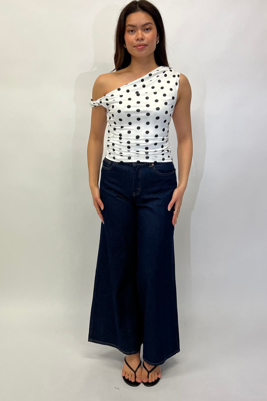 Terry Polka Dot Top