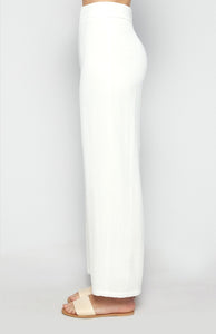 Mila Wide Leg Pants White