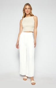 Mila Wide Leg Pants White