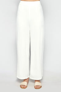 Mila Wide Leg Pants White