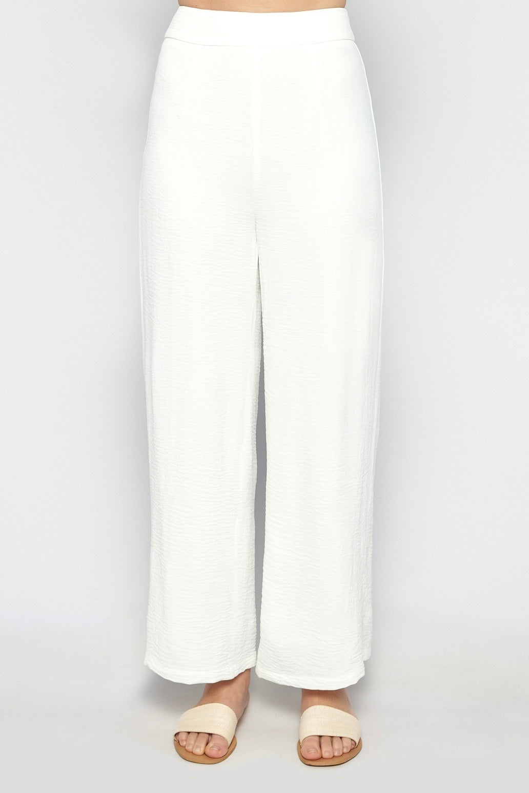 Mila Wide Leg Pants White