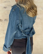 Load image into Gallery viewer, Jemila Cropped Denim Trench Vintage Blue
