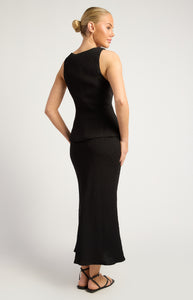 Liaison Vest Skirt Set Black
