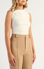 Load image into Gallery viewer, Helene Buckle Detail Jersey Top White
