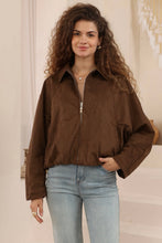 Load image into Gallery viewer, Veya Suede Jacket Chocolate
