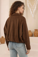 Load image into Gallery viewer, Veya Suede Jacket Chocolate
