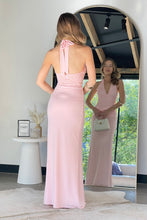 Load image into Gallery viewer, Talara Halter Maxi Dress Pink Lace
