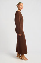 Load image into Gallery viewer, Boat Neck Fluffy Knit Chocolate
