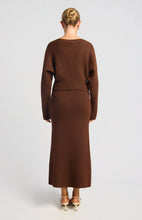 Load image into Gallery viewer, Boat Neck Fluffy Knit Chocolate
