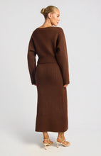 Load image into Gallery viewer, Boat Neck Fluffy Knit Chocolate
