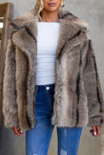 Load image into Gallery viewer, Elix Brown Faux Fur Coat

