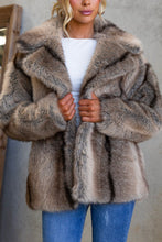Load image into Gallery viewer, Elix Brown Faux Fur Coat
