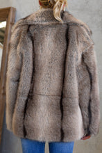 Load image into Gallery viewer, Elix Brown Faux Fur Coat
