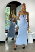 Load image into Gallery viewer, Tanvi Maxi Dress Blue Mesh
