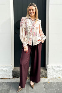 Artisan Border Lace Trim Blouse