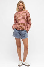 Load image into Gallery viewer, Maddie Long Sleeve Tee Pink Brown
