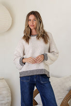 Load image into Gallery viewer, Tilly Blanket Stitch Knit Latte Choc
