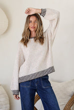 Load image into Gallery viewer, Tilly Blanket Stitch Knit Latte Choc
