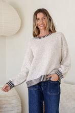 Load image into Gallery viewer, Tilly Blanket Stitch Knit Latte Choc
