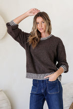 Load image into Gallery viewer, Tilly Blanket Stitch Knit Choc Latte
