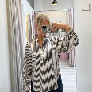 Kacey Shirt Navy Stripe