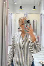 Load image into Gallery viewer, Kacey Shirt Navy Stripe

