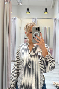 Kacey Shirt Navy Stripe