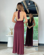 Load image into Gallery viewer, Laurel Halter Maxi Dress Mahogany
