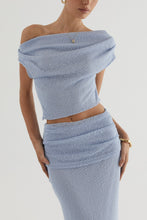 Load image into Gallery viewer, Evora Top &amp; Skirt Set Blue

