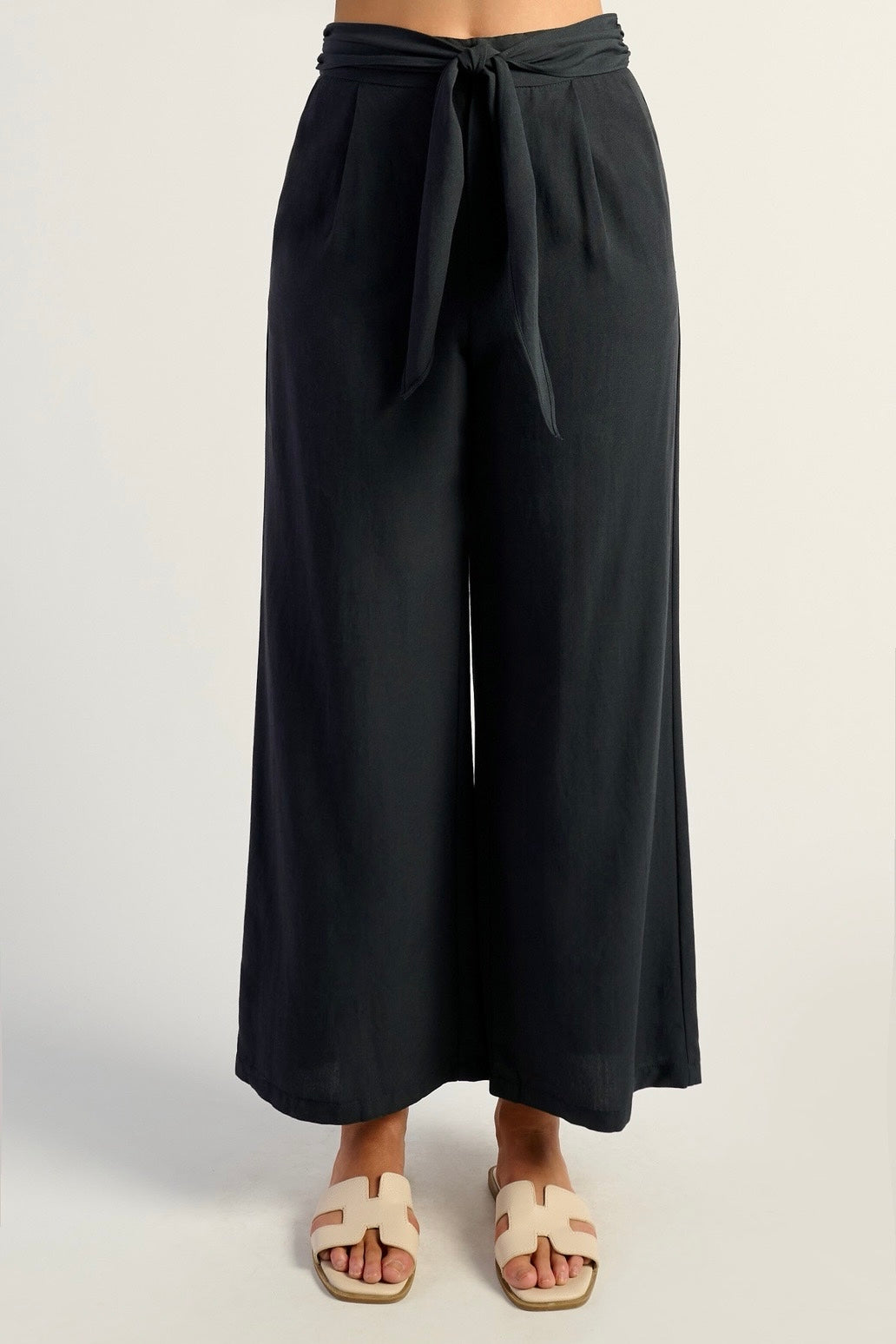 Vance Waist Tie Pants Navy