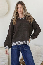 Load image into Gallery viewer, Tilly Blanket Stitch Knit Choc Latte

