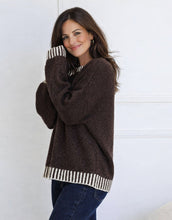 Load image into Gallery viewer, Tilly Blanket Stitch Knit Choc Latte
