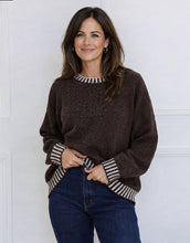 Load image into Gallery viewer, Tilly Blanket Stitch Knit Choc Latte
