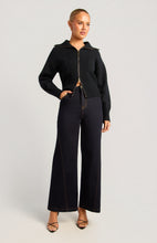 Load image into Gallery viewer, Cortina Two Way Zip Knit Top Black
