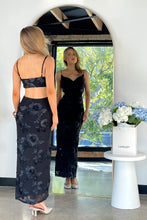 Load image into Gallery viewer, Amber Embroidered Maxi Dress Black
