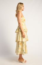 Load image into Gallery viewer, Florals Tiered Hem Dress Butter
