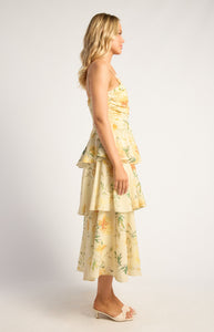 Florals Tiered Hem Dress Butter