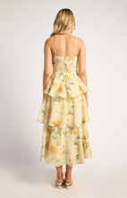 Load image into Gallery viewer, Florals Tiered Hem Dress Butter
