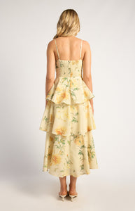 Florals Tiered Hem Dress Butter