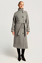 Load image into Gallery viewer, Edi Funnel Neck Coat Grey
