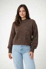 Load image into Gallery viewer, Melange Wool Jumper Brown
