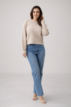 Load image into Gallery viewer, Melange Wool Jumper Beige
