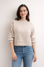 Load image into Gallery viewer, Melange Wool Jumper Beige
