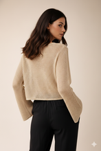 Load image into Gallery viewer, Metallic Crop Knit Gold
